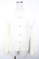 axes femme / ビッグ襟ニットカーデ  キナリ Y-25-12-13-014-AX-TO-SZ-ZY