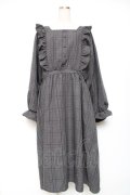 m petit by misako / チェックワンピース 3L 中灰 Y-25-12-13-121-LO-OP-SZ-ZY
