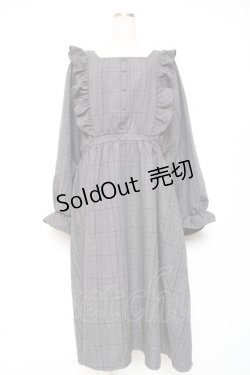 画像1: m petit by misako / チェックワンピース 3L 中灰 Y-25-12-13-121-LO-OP-SZ-ZY