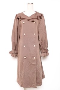 axes femme POETIQUE / 刺繍セーラーロングコート  茶 Y-25-12-13-126-AX-CO-SZ-ZY