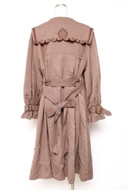 画像2: axes femme POETIQUE / 刺繍セーラーロングコート  茶 Y-25-12-13-126-AX-CO-SZ-ZY