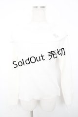 axes femme / ローズ刺繍オフショルニット F 白 Y-25-12-13-015-AX-TO-SZ-ZY