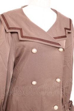 画像5: axes femme POETIQUE / 刺繍セーラーロングコート  茶 Y-25-12-13-126-AX-CO-SZ-ZY