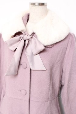 画像3: axes femme POETIQUE / 裾レースデザインコート  ピンク Y-25-12-13-127-AX-CO-SZ-ZY