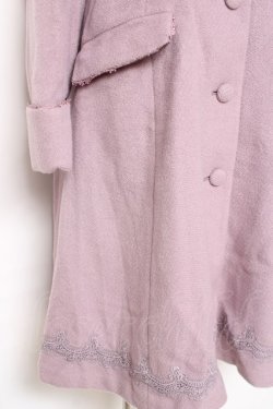 画像4: axes femme POETIQUE / 裾レースデザインコート  ピンク Y-25-12-13-127-AX-CO-SZ-ZY