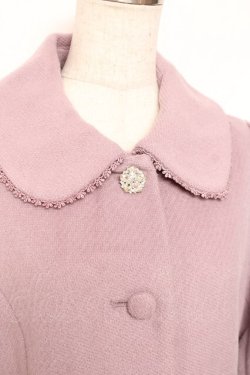 画像5: axes femme POETIQUE / 裾レースデザインコート  ピンク Y-25-12-13-127-AX-CO-SZ-ZY