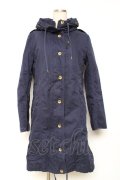 Franche Lippee / 裏ボアフード付きAラインコート M 紺 Y-25-12-13-128-LO-CO-SZ-ZY