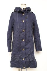 Franche Lippee / 裏ボアフード付きAラインコート M 紺 Y-25-12-13-128-LO-CO-SZ-ZY