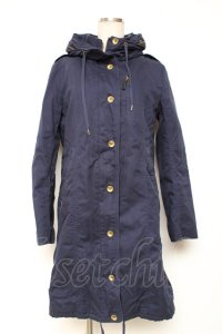 Franche Lippee / 裏ボアフード付きAラインコート M 紺 Y-25-12-13-128-LO-CO-SZ-ZY
