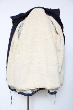 画像5: Franche Lippee / 裏ボアフード付きAラインコート M 紺 Y-25-12-13-128-LO-CO-SZ-ZY