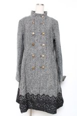 画像1: axes femme Red label / スタンド襟ダブルボタンコート  グレー Y-25-12-13-129-PU-CO-SZ-ZI (1)