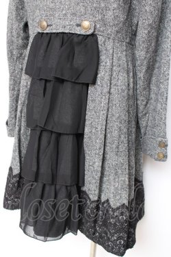 画像3: axes femme Red label / スタンド襟ダブルボタンコート  グレー Y-25-12-13-129-PU-CO-SZ-ZY