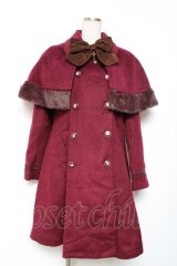 axes femme POETIQUE / ケープ付きコート  ワイン Y-25-12-13-131-AX-CO-SZ-ZY