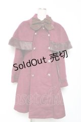 axes femme POETIQUE / ケープ付きコート  ワイン Y-25-12-13-131-AX-CO-SZ-ZY