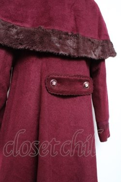 画像3: axes femme POETIQUE / ケープ付きコート  ワイン Y-25-12-13-131-AX-CO-SZ-ZY