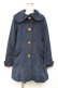 画像1: axes femme / 薔薇ボタン丸襟コート M 紺 Y-25-12-13-133-AX-CO-SZ-ZY (1)