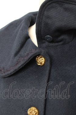 画像3: axes femme / 薔薇ボタン丸襟コート M 紺 Y-25-12-13-133-AX-CO-SZ-ZY