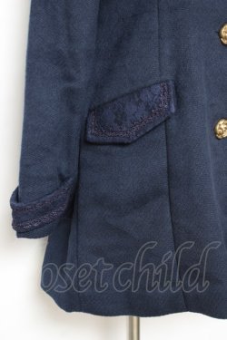 画像4: axes femme / 薔薇ボタン丸襟コート M 紺 Y-25-12-13-133-AX-CO-SZ-ZY