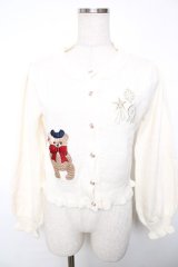 axes femme kawaii / ロイヤルベアーズニットカーディガン M 生成り Y-25-12-13-016-AX-TO-SZ-ZY