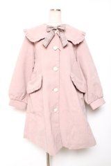Amavel / フリル襟コート M ピンク Y-25-12-13-136-CA-OP-SZ-ZY