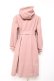画像2: axes femme / 額縁風刺繍フード付きコート L ピンク Y-25-12-13-137-AX-CO-SZ-ZY (2)