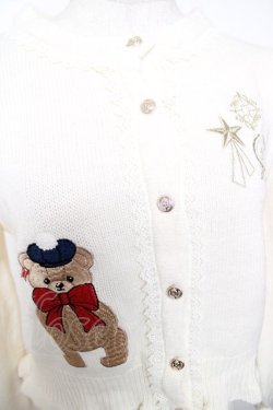 画像3: axes femme kawaii / ロイヤルベアーズニットカーディガン M 生成り Y-25-12-13-016-AX-TO-SZ-ZY