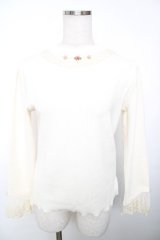 axes femme / バラモチーフカットプルオーバー M 生成り Y-25-12-13-018-AX-TO-SZ-ZY