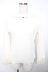 axes femme / バラモチーフカットプルオーバー M 生成り Y-25-12-13-018-AX-TO-SZ-ZY