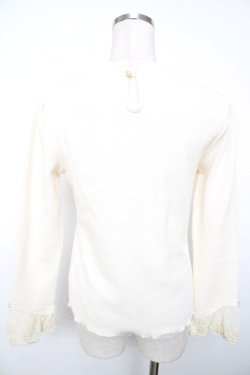 画像2: axes femme / バラモチーフカットプルオーバー M 生成り Y-25-12-13-018-AX-TO-SZ-ZY