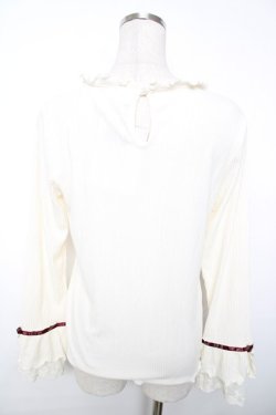 画像2: axes femme / 薔薇刺繍プチハイリブプルオーバー M ワイン Y-25-12-13-019-AX-TO-SZ-ZY