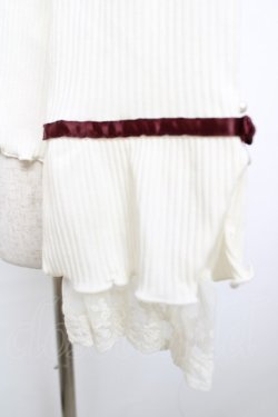 画像4: axes femme / 薔薇刺繍プチハイリブプルオーバー M ワイン Y-25-12-13-019-AX-TO-SZ-ZY