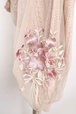 画像3: axes femme / フラワーブーケ刺繍カーデ M ベージュ Y-25-12-13-020-AX-TO-SZ-ZY