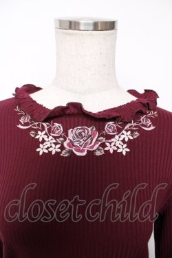 画像3: axes femme / 薔薇刺繍プチハイリブプルオーバー M 生成り Y-25-12-13-024-AX-TO-SZ-ZY