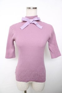 F＆A / ハイネックリブニット  ピンク Y-25-12-13-025-LO-TO-SZ-ZY