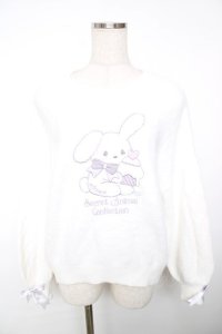 Amavel / ラビットニット  白 Y-25-12-13-026-CA-TO-SZ-ZY