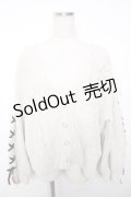axes femme / レースアップ袖ニットカーディガン M オフ Y-25-12-13-027-AX-TO-SZ-ZY