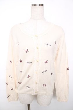 画像1: axes femme / 刺繍カーディガン  生成り Y-25-12-13-028-AX-TO-SZ-ZY