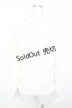 画像2: axes femme POETIQUE / フラワー刺繍襟ニットプルオーバー M 生成り Y-25-12-13-031-AX-TO-SZ-ZI