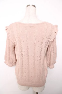 画像2: axes femme / リボン花刺繍透かし編みカーディガン F アワピンク Y-25-12-13-032-AX-TO-SZ-ZY