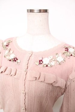 画像3: axes femme / リボン花刺繍透かし編みカーディガン F アワピンク Y-25-12-13-032-AX-TO-SZ-ZY