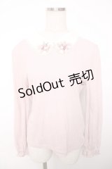 axes femme / ビジュー＆プチバラ装飾テレコトップス  ピンク Y-25-12-13-033-AX-TO-SZ-ZY