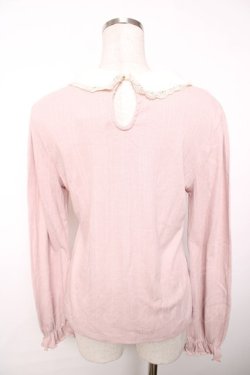 画像2: axes femme / ビジュー＆プチバラ装飾テレコトップス  ピンク Y-25-12-13-033-AX-TO-SZ-ZY