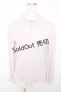 axes femme / ビジューボトルネックプルオーバー  ピンク Y-25-12-13-035-AX-TO-SZ-ZY