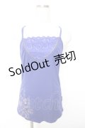 Ozz oneste / 刺繍キャミソール  青 Y-25-12-17-036-OO-TO-SZ-ZS