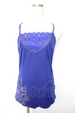 画像1: Ozz oneste / 刺繍キャミソール  青 Y-25-12-17-036-OO-TO-SZ-ZY