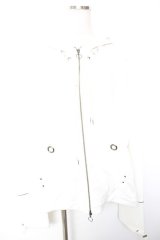 Ozz conte / フロント刺繍BIGパーカー  白 Y-25-12-17-038-OO-TO-SZ-ZY