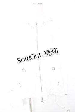 画像1: Ozz conte / フロント刺繍BIGパーカー  白 Y-25-12-17-038-OO-TO-SZ-ZY