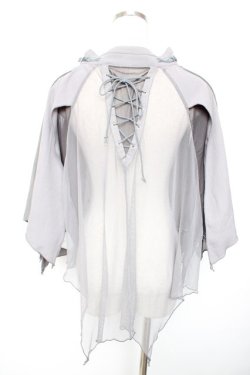 画像2: Ozz Croce / 変形メッシュケープ  グレー Y-25-12-17-040-OO-TO-SZ-ZY