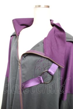 画像3: Ozz conte / 心臓刺繍配色プルパーカー  グレー×紫 Y-25-12-17-042-OO-TO-SZ-ZY