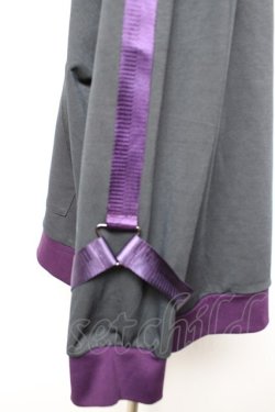 画像4: Ozz conte / 心臓刺繍配色プルパーカー  グレー×紫 Y-25-12-17-042-OO-TO-SZ-ZY